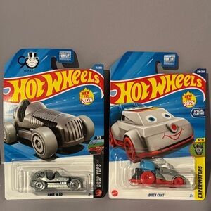 Silver and Red Toy Car Set